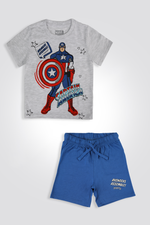 סט פיג'מה קצר קפטן אמריקה