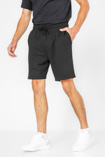 מכנסיים קצרים FRENCH TERRY בצבע שחור