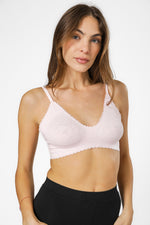 גוזיית תחרה ללא תפר בצבע אפור בהיר