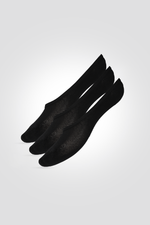 שלישיית גרבי עקב ללא תפר בצבע שחור