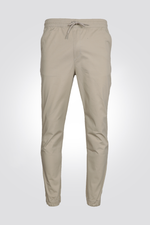 מכנסיים ארוכים אלסטיים לגבר בצבע חאקי