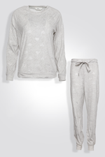 סט פיג’מה קטיפה דקה לבבות