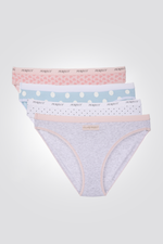 מארז רבעיית תחתוני מיני נקודות ולבבות