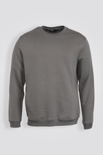 סווטשירט פוטר עם כיס קדמי בצבע אפור