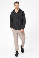 מכנסיים ארוכים מבד דק בצבע חאקי