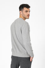 חולצה ארוכה מבד וופל בצבע אפור בהיר