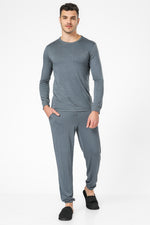 סט פיג’מה מודל בצבע כחול