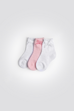 שלישיית זוגות גרביים עם פפיון | דלתא