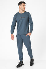 סט פיג'מה פרנץ’ טרי PIERRE CARDIN בצבע כחול