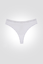 תחתוני חוטיני בשילוב כותנה ותחרה