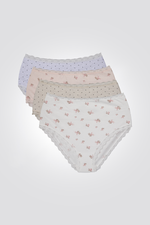 מארז רביעיית תחתוני מקסי בהדפס פרחוני