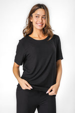 סט פיג'מה ריב שחורה