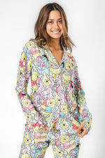 סט פיג’מה מכופתרת דקה POOH AND FRIENDS