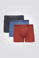 שלישיית בוקסרים צמודים קצרים בצבעים שונים