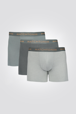 מארז שלישיית בוקסרים קצרים צמודים בגווני ירוק