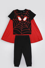 סט פיג’מה דקה עם גלימת אורות SPIDERMAN