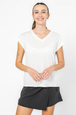 חולצה ללא שרוולים צווארון וי