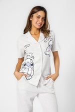 סט פיג’מה מכופתרת STITCH