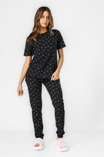 סט פיג'מת מעבר בהדפס לבבות