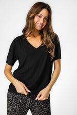 סט פיג’מה 7/8 LEOPARD בצבע שחור