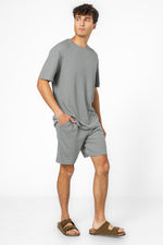 חליפת פנאי וופל קצרה