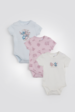 שלישיית בגדי גוף ריב STITCH