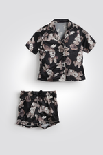 סט פיג’מה מכופתרת סאטן מנצנצת MINNIE