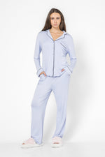 סט פיג'מת מעבר מכופתרת ודקה