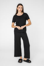 סט פיג’מת ריב 7/8 חלקה