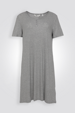 כותונת לילה ריב בצבע אפור