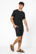 סט פנאי קצר וופל PIERRE CARDIN בצבע שחור