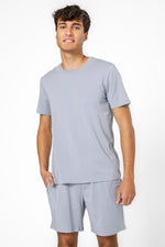 סט פנאי קצר בשילוב בד מודל