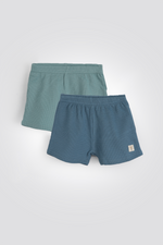 מארז שני מכנסיים קצרים מבד וופל לילדים