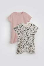 מארז שני אוברולים קצרים מבד ריב