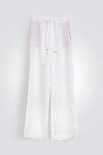 מכנסיים ארוכים במראה מחוייט בצבע לבן