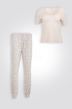 פיג'מת מעבר פרחונית דקה