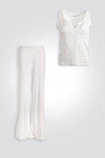 סט פיג’מה עם גופיה FLOWERS