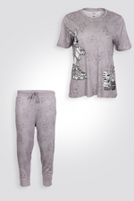 סט פיג’מה באורך 7/8 DAISY לנשים