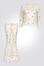 סט פיג’מה ארוכה DAISY לנשים