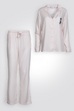 סט פיג'מה מכופתרת ארוכה מיני מאוס ופודל | דלתא