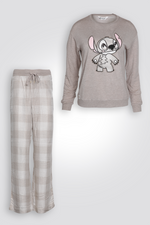 סט פיג'מה ארוכה סטיץ' | דלתא