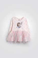 שמלת גבי עם חצאית טול צבעונית | דלתא