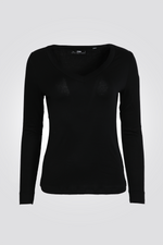 חולצה ארוכה צווארון וי | דלתא