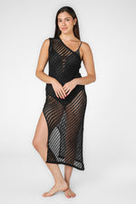 שמלת חוף לנשים בצבע שחור