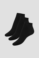 שלישיית קרסוליות ללא תפר לילדים בצבע שחור