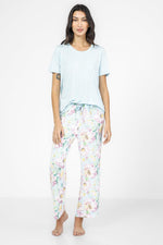 סט פיג’מה 7/8 לנשים FLOWERS - MASHBIR//365