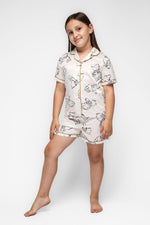 סט פיג'מת סאטן פו הדוב לילדות - MASHBIR//365