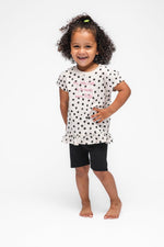 חליפת גן קצרה נקודות לילדות - MASHBIR//365