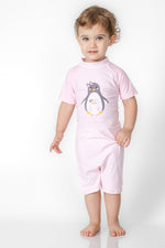 אוברול בגד ים פינגווין לתינוקות