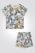 סט פיג’מה קצרה MICKEY בצבע לבן לילדים - MASHBIR//365